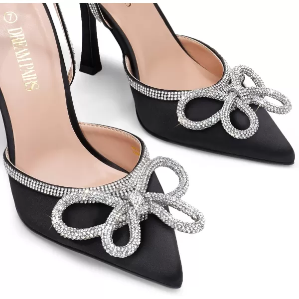 imageDREAM PAIRS Womens High Heels Destiny Closed Toe Strappy Heels Sexy Rhinestone Ankle Strap Pumps Wedding Bridal Party Dress ShoesBlack