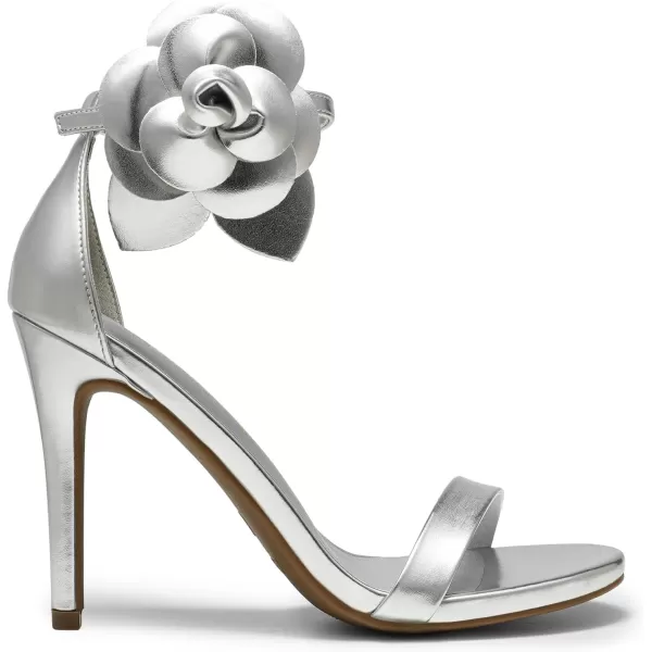imageDREAM PAIRS Womens High Heels Flower Ankle Strap Stilettos Round Open Toe Dressy Sexy SandalsSilverpu