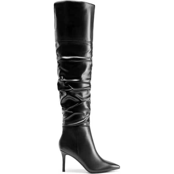 imageDREAM PAIRS Womens High Heels Over The Knee Boots Thigh High Pointed Toe Stiletto Long Fall Sexy BootsBlackpu