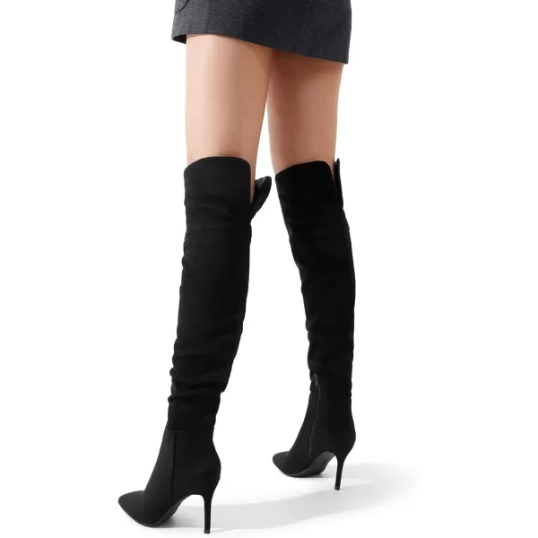 imageDREAM PAIRS Womens High Heels Over The Knee Boots Thigh High Pointed Toe Stiletto Long Fall Sexy BootsBlacksuede
