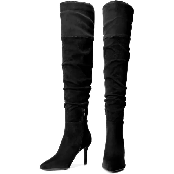 imageDREAM PAIRS Womens High Heels Over The Knee Boots Thigh High Pointed Toe Stiletto Long Fall Sexy BootsBlacksuede
