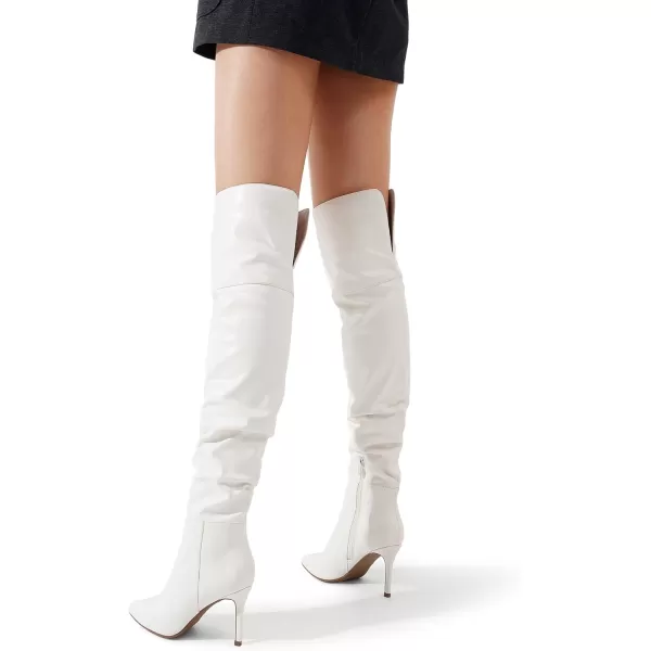 imageDREAM PAIRS Womens High Heels Over The Knee Boots Thigh High Pointed Toe Stiletto Long Fall Sexy BootsWhitepu