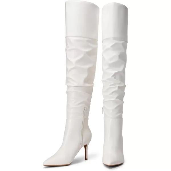 imageDREAM PAIRS Womens High Heels Over The Knee Boots Thigh High Pointed Toe Stiletto Long Fall Sexy BootsWhitepu