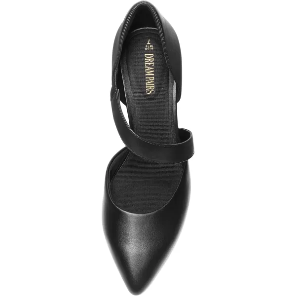 imageDREAM PAIRS Womens High Heels Pumps Dress Closed Pointed Toe Comfortable DOrsay Pumps Shoes for Work Office Wedding DancingBlackpu