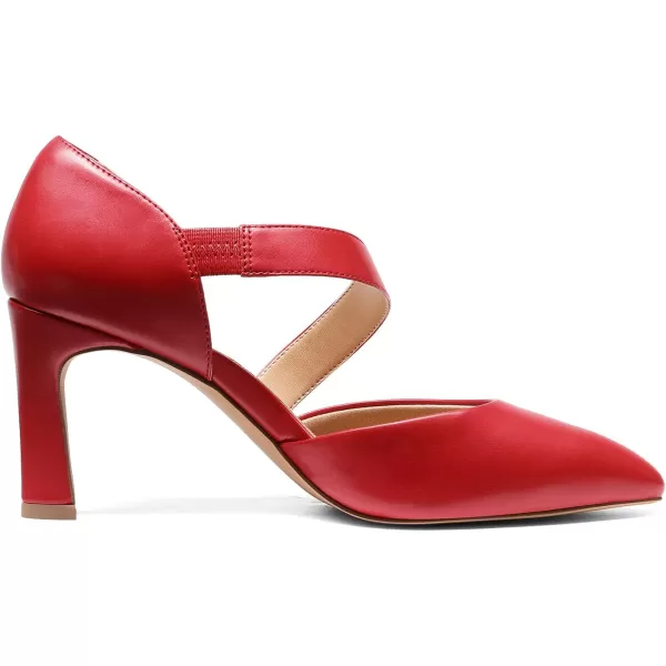 imageDREAM PAIRS Womens High Heels Pumps Dress Closed Pointed Toe Comfortable DOrsay Pumps Shoes for Work Office Wedding DancingRedpu