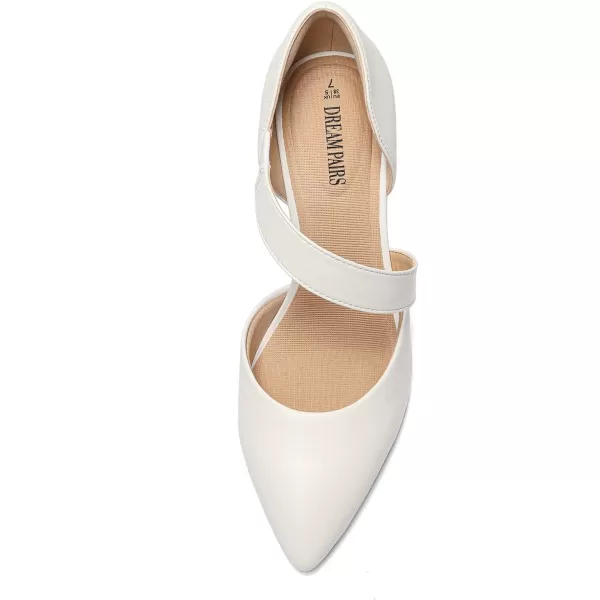 imageDREAM PAIRS Womens High Heels Pumps Dress Closed Pointed Toe Comfortable DOrsay Pumps Shoes for Work Office Wedding DancingWhitepu