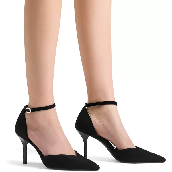imageDREAM PAIRS Womens High Heels Strappy Closed Toe Stiletto Ankle Strap Pointed Toe DOrsay Heel Dress Wedding Party Pumps ShoesBlack