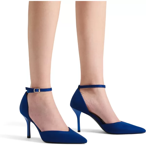 imageDREAM PAIRS Womens High Heels Strappy Closed Toe Stiletto Ankle Strap Pointed Toe DOrsay Heel Dress Wedding Party Pumps ShoesRoyalBlue