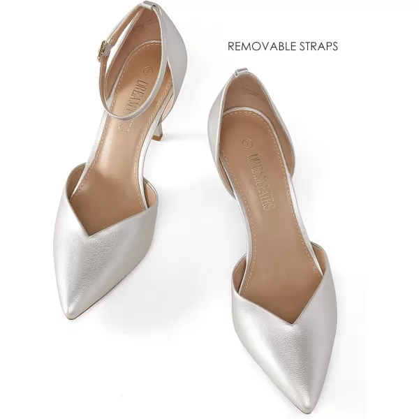 imageDREAM PAIRS Womens High Heels Strappy Closed Toe Stiletto Ankle Strap Pointed Toe DOrsay Heel Dress Wedding Party Pumps ShoesSilverPu
