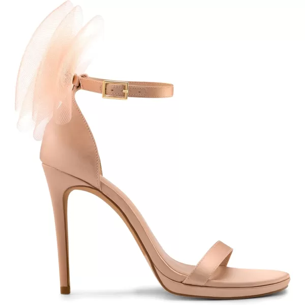 imageDREAM PAIRS Womens High Heels for Women Adjustable Mesh Bows Stiletto Open Toe Ankle Strap Heeled Sandals Wedding Bridal Party Prom Sexy Dress Pumps ShoesNude