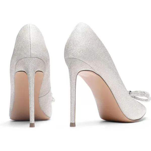 imageDREAM PAIRS Womens High Heels for Women Classic Pointed Closed Toe Heels Sexy Sparkly Rhinestone Stiletto Pumps Elegant Versatile Wedding Bridal Party Dress ShoesSilver