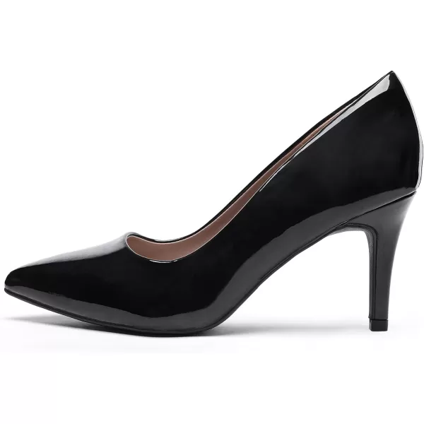 imageDREAM PAIRS Womens High Stiletto Heels Closed Pointed Toe Dress Pumps Shoes for Wedding Work Office Business 3 InchesBlackPat