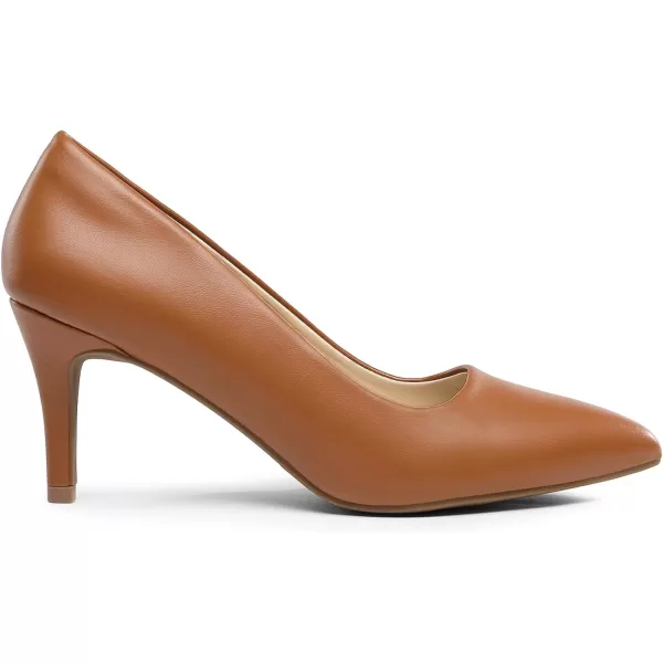 imageDREAM PAIRS Womens High Stiletto Heels Closed Pointed Toe Dress Pumps Shoes for Wedding Work Office Business 3 InchesBrownpu