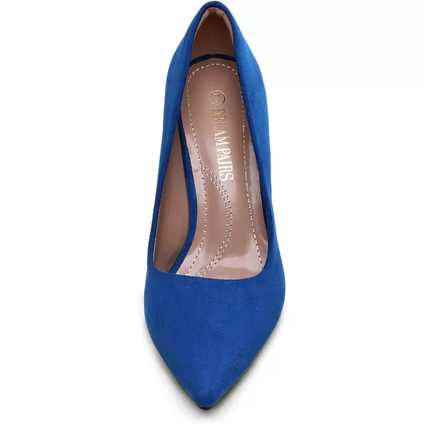 imageDREAM PAIRS Womens High Stiletto Heels Closed Pointed Toe Dress Pumps Shoes for Wedding Work Office Business 3 InchesRoyalBlue