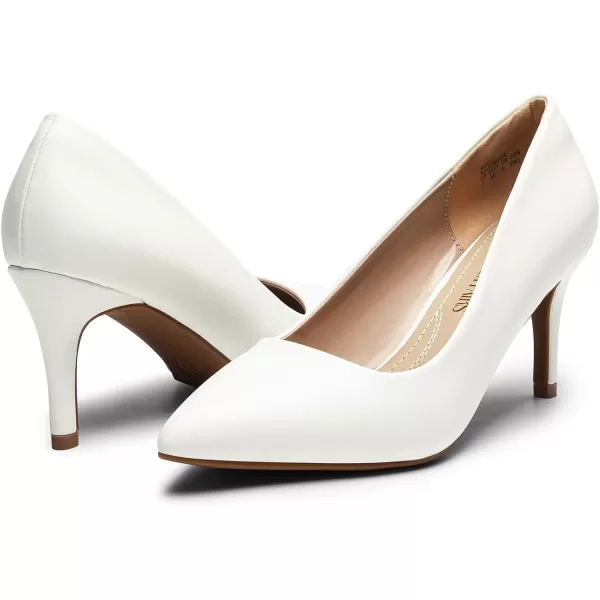 imageDREAM PAIRS Womens High Stiletto Heels Closed Pointed Toe Dress Pumps Shoes for Wedding Work Office Business 3 InchesWhitepu