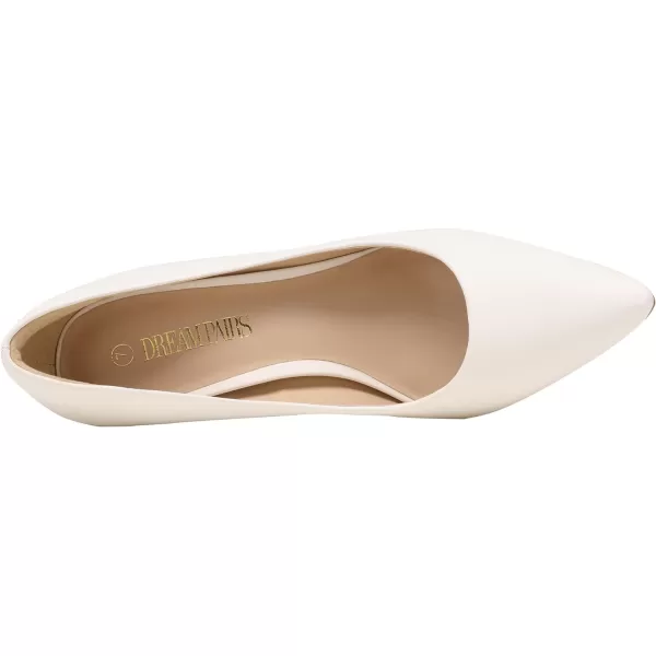 imageDREAM PAIRS Womens High Stiletto Heels Pointed Toe Pumps ShoesBeige WhitePu