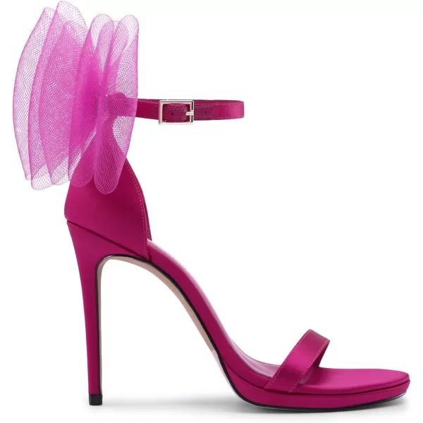 imageDREAM PAIRS Womens High Stiletto Heels for Women Open Toe Adjustable Bow Ankel Strap Pump Heeled Sandals Wedding Bridal Party Prom Dress ShoesHot Pink