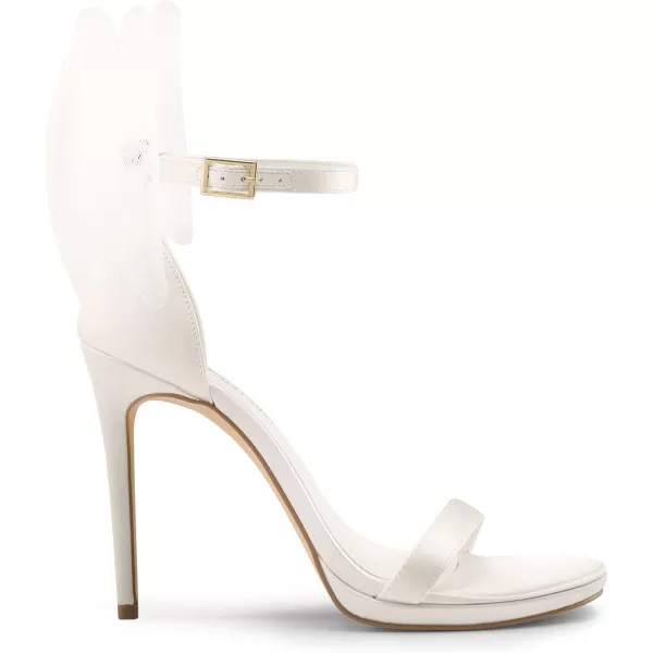 imageDREAM PAIRS Womens High Stiletto Heels for Women Open Toe Adjustable Bow Ankel Strap Pump Heeled Sandals Wedding Bridal Party Prom Dress ShoesWhite