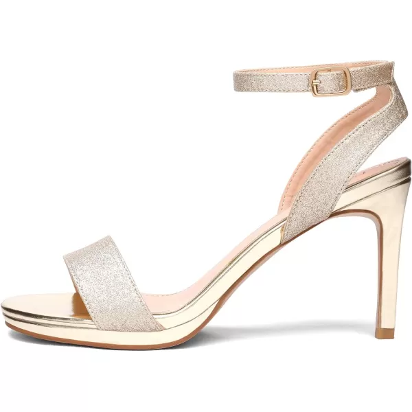 imageDREAM PAIRS Womens High Stiletto Open Toe Ankle Strap Heels Dress Pump Heel SandalsGoldGlitter