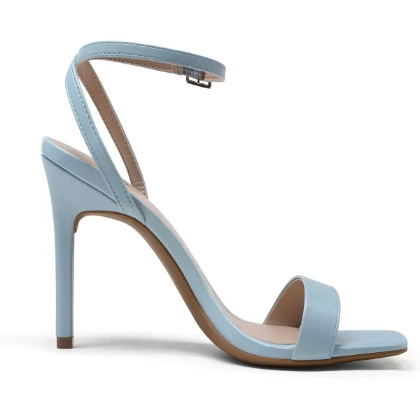 imageDREAM PAIRS Womens High Stilettos Open Square Toe Ankle Strap Heels Sexy Comfort Strappy Dress Shoes Wedding Bridal Pumps SandalsBabyBlue