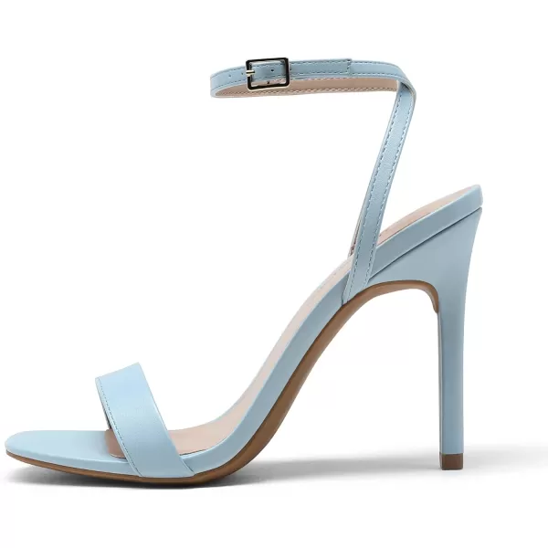 imageDREAM PAIRS Womens High Stilettos Open Square Toe Ankle Strap Heels Sexy Comfort Strappy Dress Shoes Wedding Bridal Pumps SandalsBabyBlue