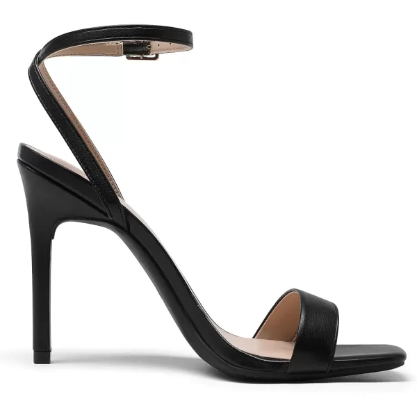imageDREAM PAIRS Womens High Stilettos Open Square Toe Ankle Strap Heels Sexy Comfort Strappy Dress Shoes Wedding Bridal Pumps SandalsBlack