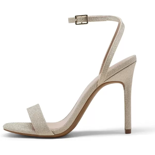 imageDREAM PAIRS Womens High Stilettos Open Square Toe Ankle Strap Heels Sexy Comfort Strappy Dress Shoes Wedding Bridal Pumps SandalsGold