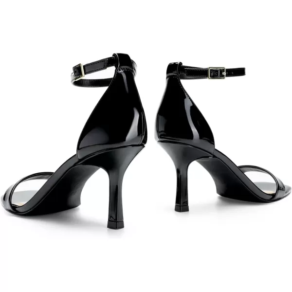 imageDREAM PAIRS Womens High Stilettos Open Square Toe Ankle Strap Heels Sexy Fashion Comfort Dress Shoes Wedding Bridal Pumps Heeled SandalsBlackpat