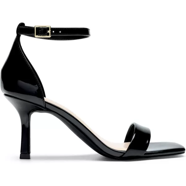 imageDREAM PAIRS Womens High Stilettos Open Square Toe Ankle Strap Heels Sexy Fashion Comfort Dress Shoes Wedding Bridal Pumps Heeled SandalsBlackpat