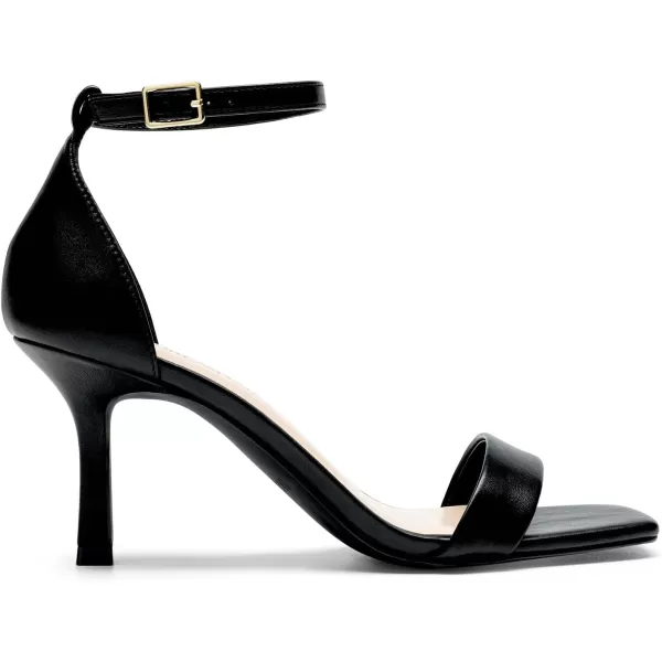 imageDREAM PAIRS Womens High Stilettos Open Square Toe Ankle Strap Heels Sexy Fashion Comfort Dress Shoes Wedding Bridal Pumps Heeled SandalsBlackpu