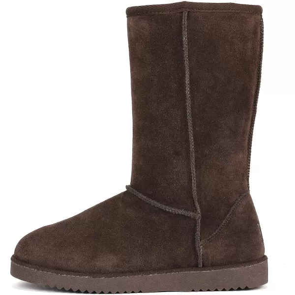 imageDREAM PAIRS Womens Hightop Winter Snow Boots Slip on Warm Comfortable Outdoor Booties Shoes for WomenBrown