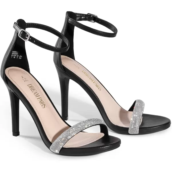 imageDREAM PAIRS Womens Karrie High Stiletto Pump Heeled SandalsBlack Rhinestone