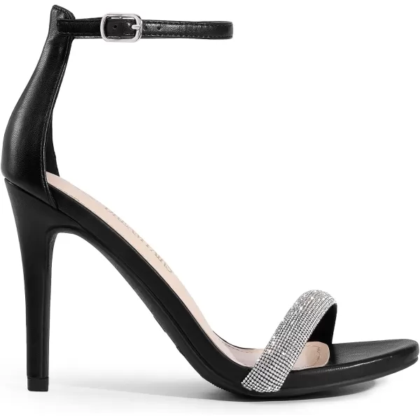 imageDREAM PAIRS Womens Karrie High Stiletto Pump Heeled SandalsBlack Rhinestone