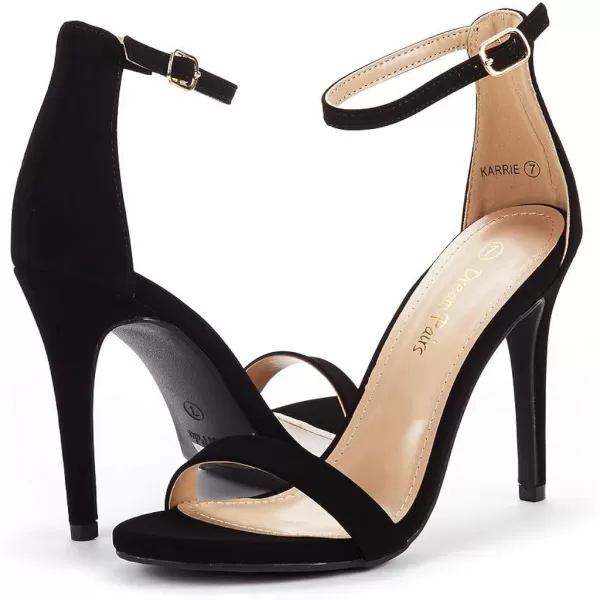 imageDREAM PAIRS Womens Karrie High Stiletto Pump Heeled SandalsBlackNubuck