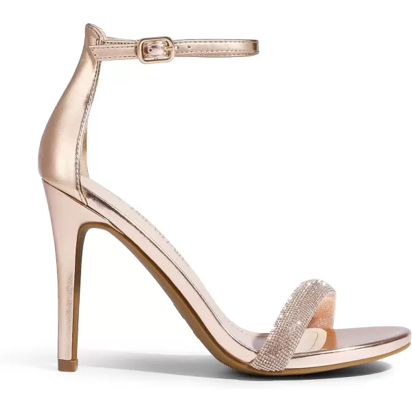 imageDREAM PAIRS Womens Karrie High Stiletto Pump Heeled SandalsChampagne Rhinestone
