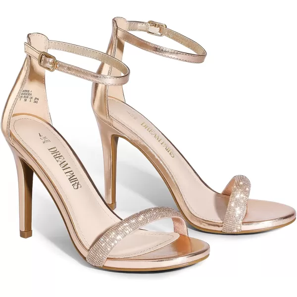 imageDREAM PAIRS Womens Karrie High Stiletto Pump Heeled SandalsChampagne Rhinestone
