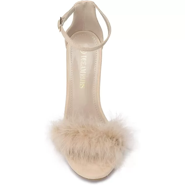 imageDREAM PAIRS Womens Karrie High Stiletto Pump Heeled SandalsNude Feather