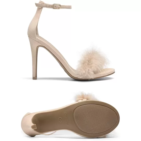 imageDREAM PAIRS Womens Karrie High Stiletto Pump Heeled SandalsNude Feather