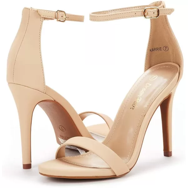 imageDREAM PAIRS Womens Karrie High Stiletto Pump Heeled SandalsNudeNubuck