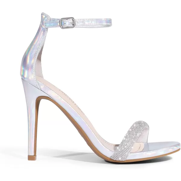 imageDREAM PAIRS Womens Karrie High Stiletto Pump Heeled SandalsSilver Rhinestone