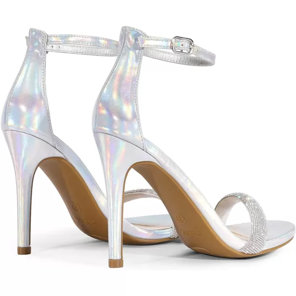 imageDREAM PAIRS Womens Karrie High Stiletto Pump Heeled SandalsSilver Rhinestone
