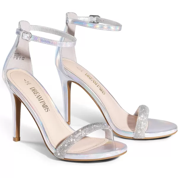 imageDREAM PAIRS Womens Karrie High Stiletto Pump Heeled SandalsSilver Rhinestone