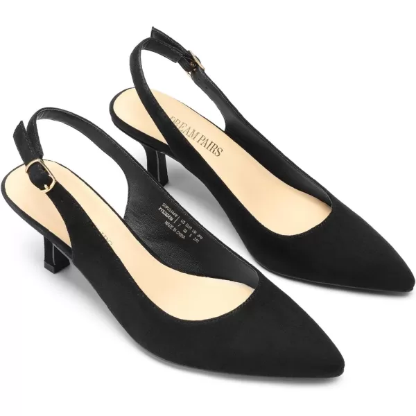 imageDREAM PAIRS Womens Kitten Heel Slingback Pointed Closed Toe Low Stiletto Heels Dress Bridal Elegant Wedding Pumps ShoesBlacksuede