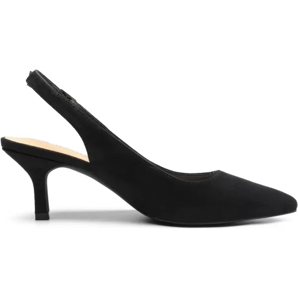 imageDREAM PAIRS Womens Kitten Heel Slingback Pointed Closed Toe Low Stiletto Heels Dress Bridal Elegant Wedding Pumps ShoesBlacksuede