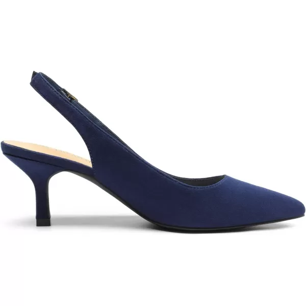 imageDREAM PAIRS Womens Kitten Heel Slingback Pointed Closed Toe Low Stiletto Heels Dress Bridal Elegant Wedding Pumps ShoesNavysuede