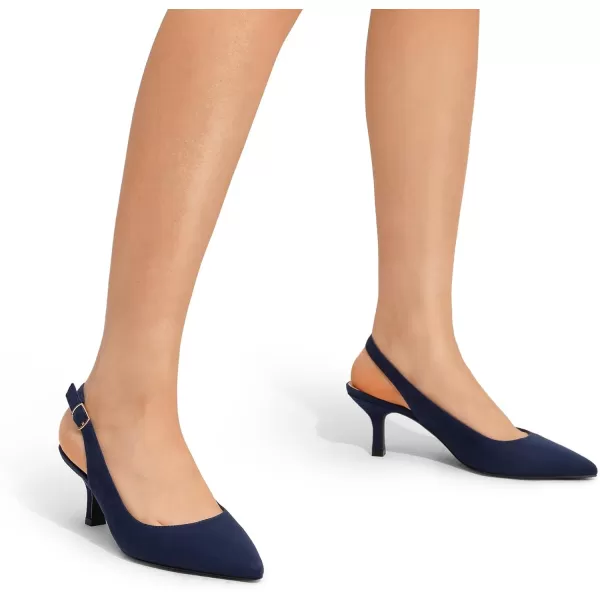 imageDREAM PAIRS Womens Kitten Heel Slingback Pointed Closed Toe Low Stiletto Heels Dress Bridal Elegant Wedding Pumps ShoesNavysuede
