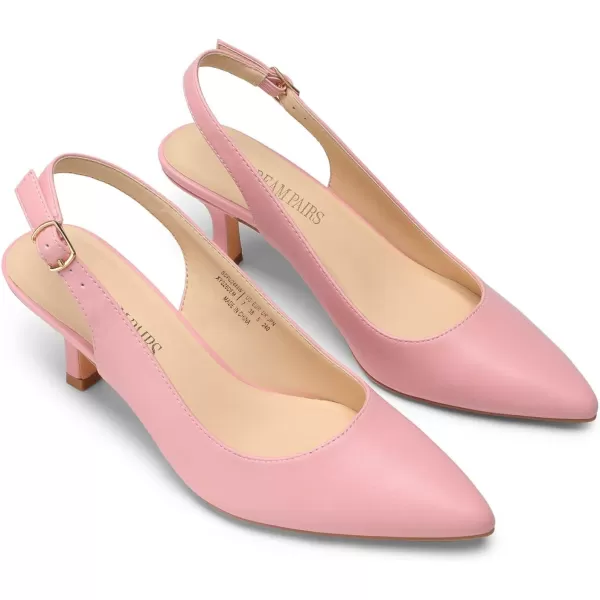 imageDREAM PAIRS Womens Kitten Heel Slingback Pointed Closed Toe Low Stiletto Heels Dress Bridal Elegant Wedding Pumps ShoesPinkpu