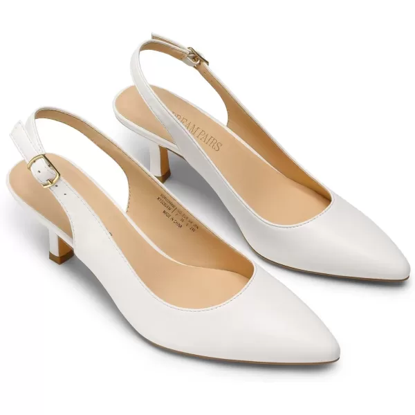 imageDREAM PAIRS Womens Kitten Heel Slingback Pointed Closed Toe Low Stiletto Heels Dress Bridal Elegant Wedding Pumps ShoesWhitepu