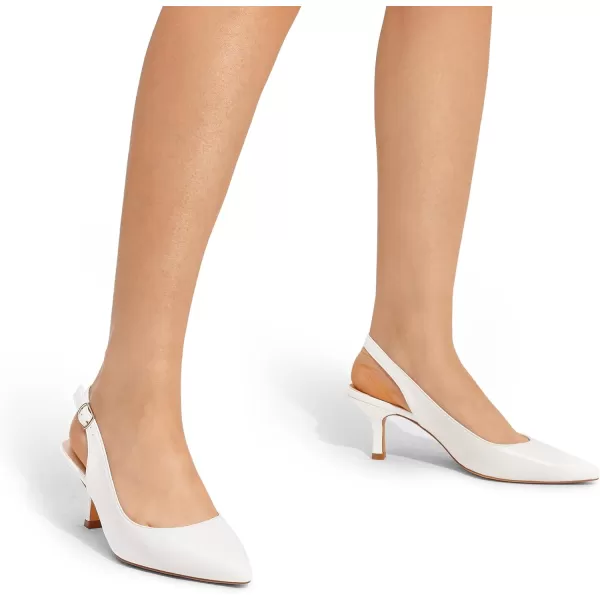 imageDREAM PAIRS Womens Kitten Heel Slingback Pointed Closed Toe Low Stiletto Heels Dress Bridal Elegant Wedding Pumps ShoesWhitepu