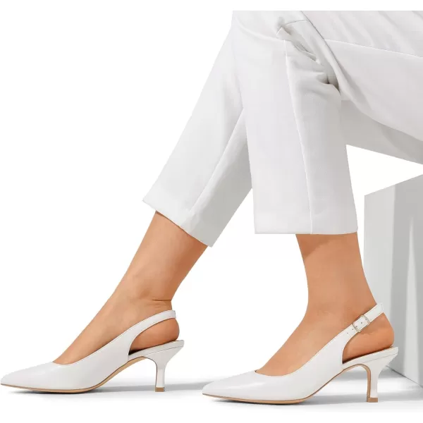 imageDREAM PAIRS Womens Kitten Heel Slingback Pointed Closed Toe Low Stiletto Heels Dress Bridal Elegant Wedding Pumps ShoesWhitepu